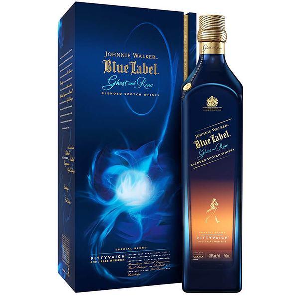 Johnnie Walker Blue Label Ghost and Rare Pittyvaich Blended Scotch Whisky