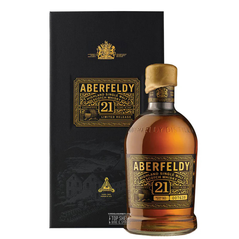 Aberfeldy Highlands Single Malt Whisky 21yr (wood box)