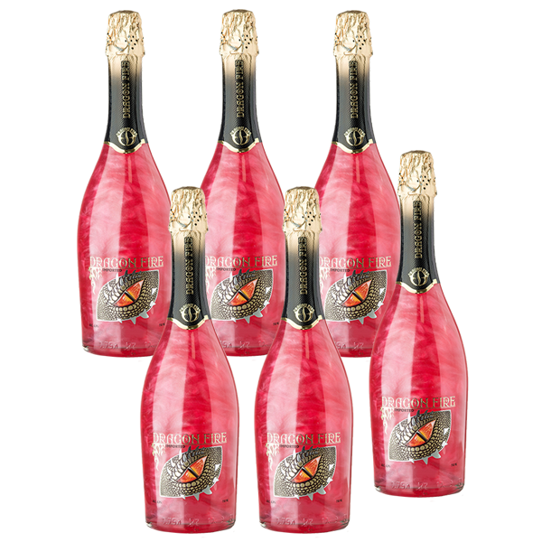 6 Dragon Fire Sparkling Wine Pink Lemonade Bundle 750ml