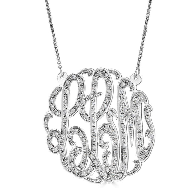 Silver Monogram Necklace