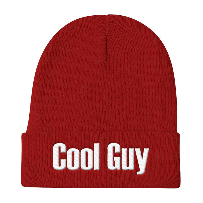 Never Done Cool Guy 3d Puff Embroidered Knit Beanie
