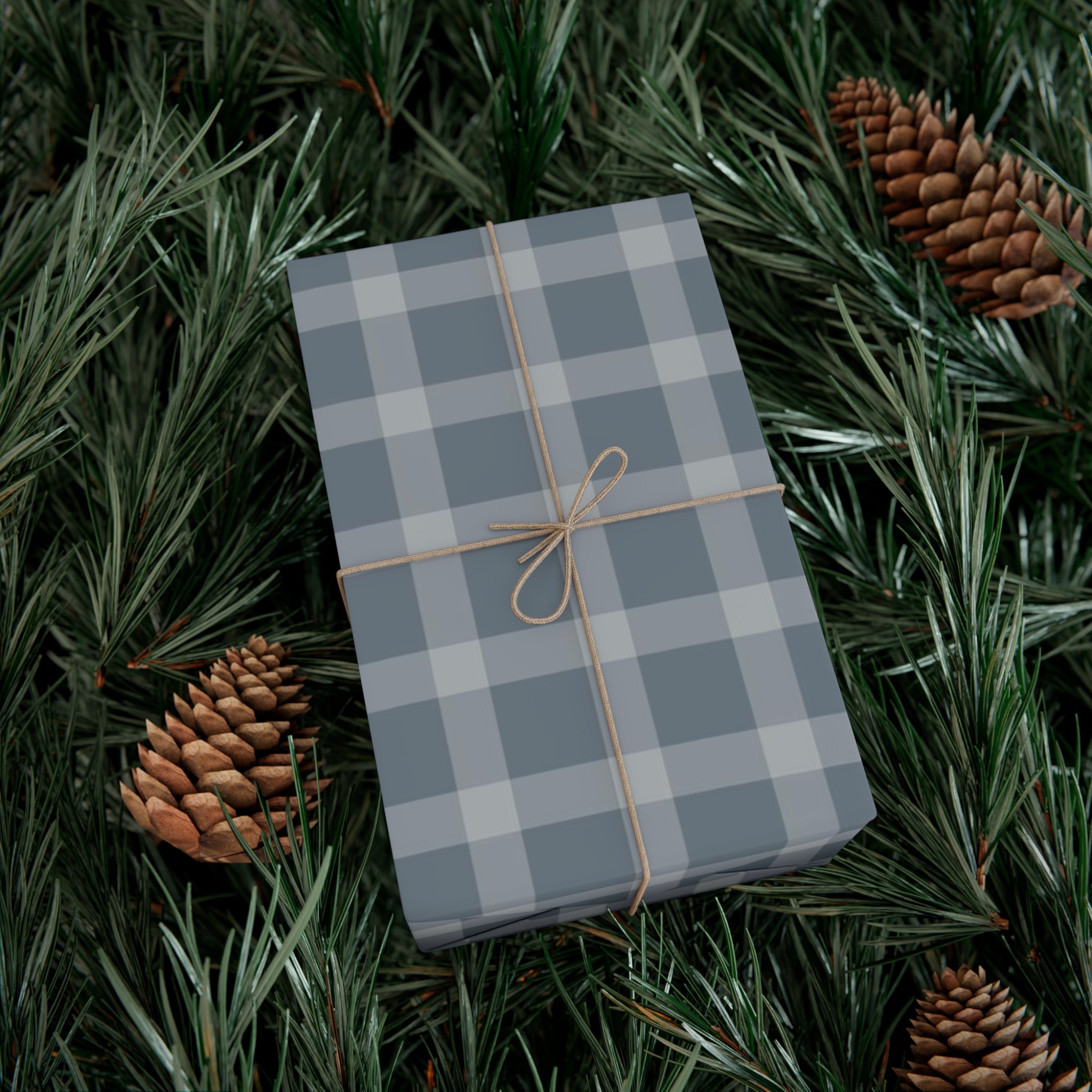 Blush & Mauve Gingham Christmas Wrapping Paper- Buffalo Plaid Stripe - –  Heart & Home Designs