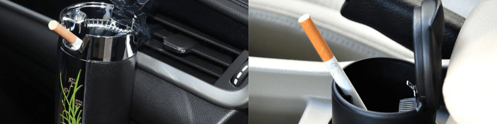 1 support cendrier voiture adhésif sans fumée avec couvercle en