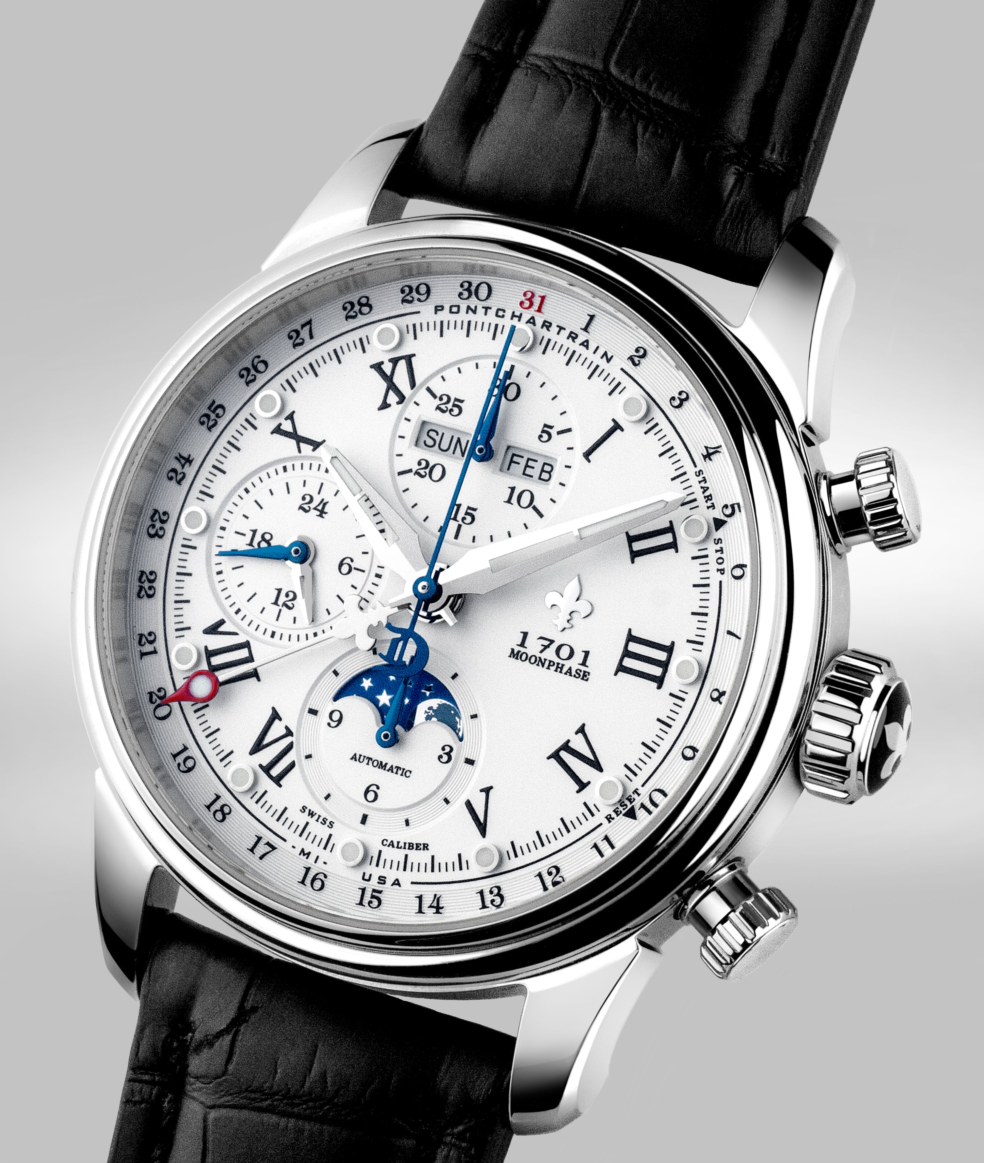 42mm 1701 Chrono Moonphase Exhibition | DWC, LLC.