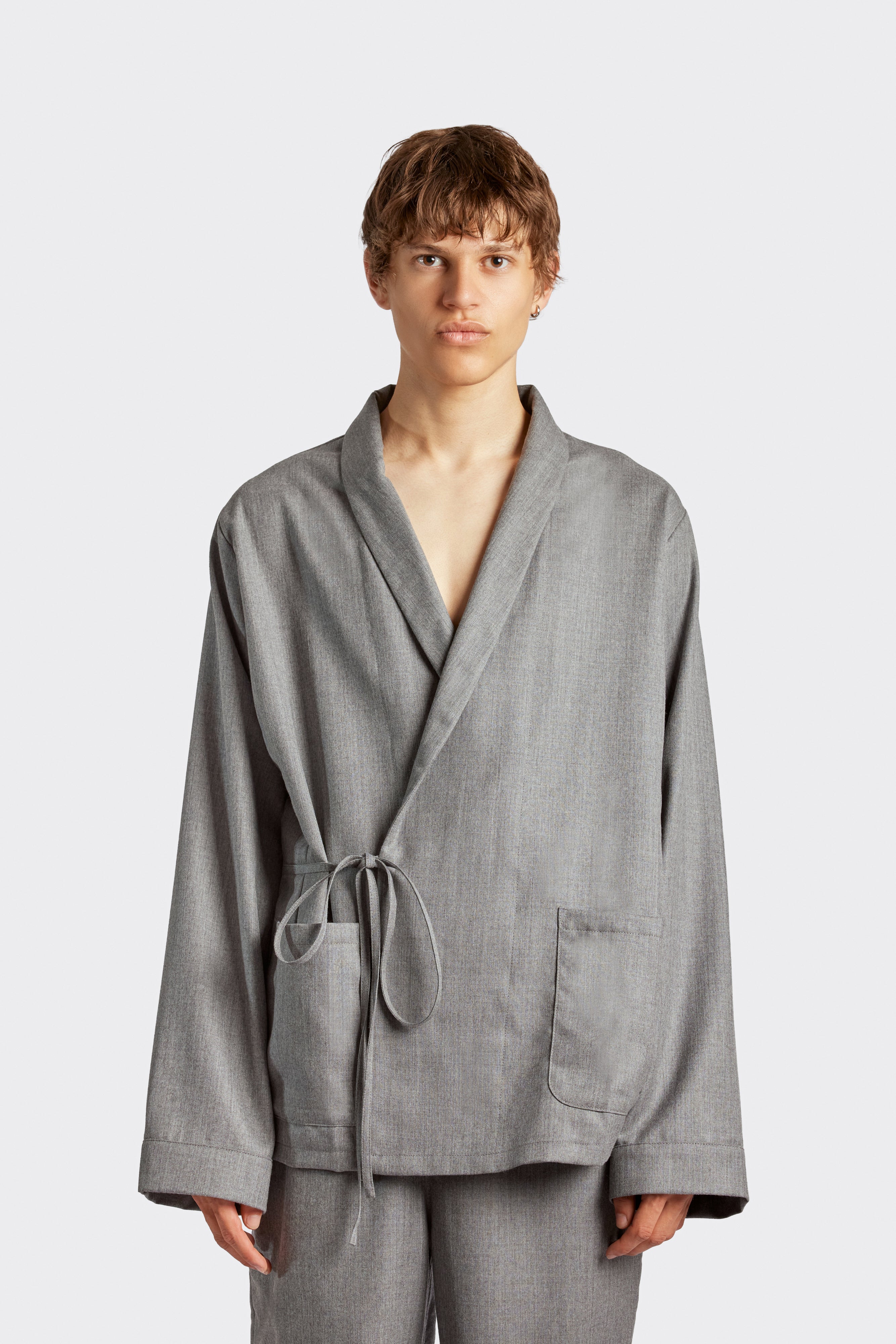 Grey Kimono Shirt – SANGIEV