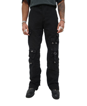 flared cargo trousers