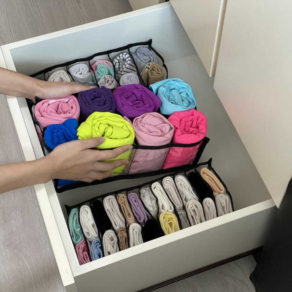 BAGTORY, Drawer storage compartments, small grids, Organizing clothes,  underwear and socks
