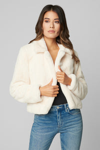 Amber Cream Faux Fur Jacket *Final Sale*