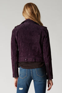 purple suede jacket