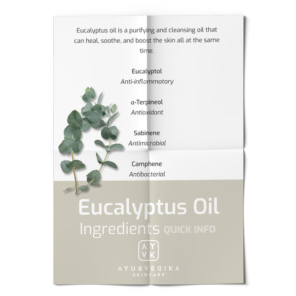 Ayurvedika Skincare Organic Ingredients Eucalyptus Oil Quick Info