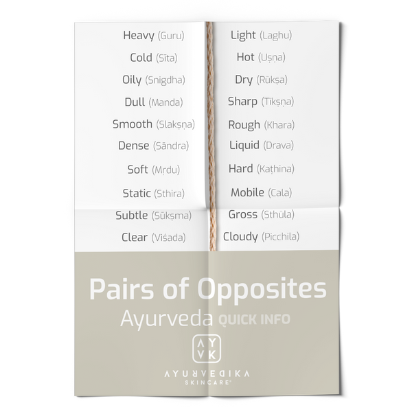 Ayurvedika Skincare Pairs of Opposites Quick Info