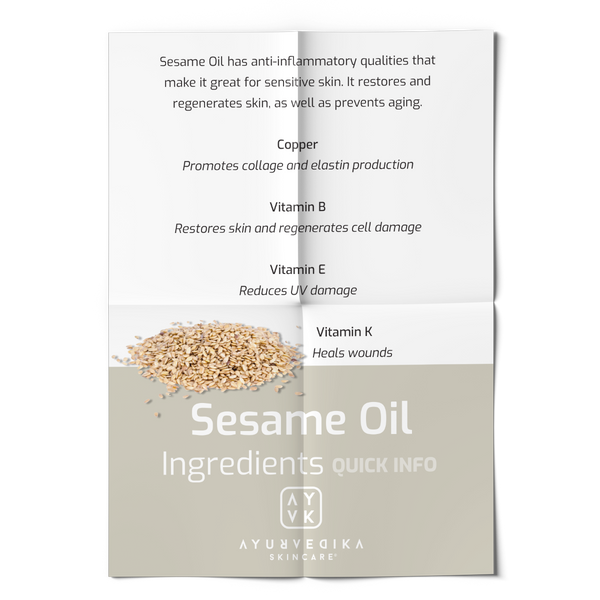 Ayurvedika Skincare Quick Info Sesame Oil 