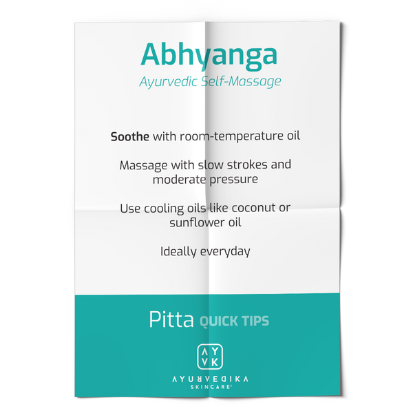 Abhyaga. Ayurvedic Massage. Pitta Dosha Quick Tips