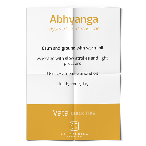 Abhyanga. Ayurvedic massage. Quick Tips for Vata
