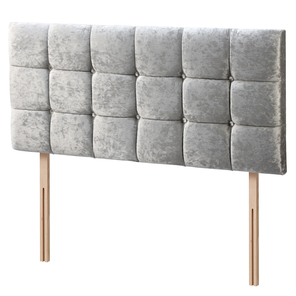 Double bed crushed velvet shop headboard