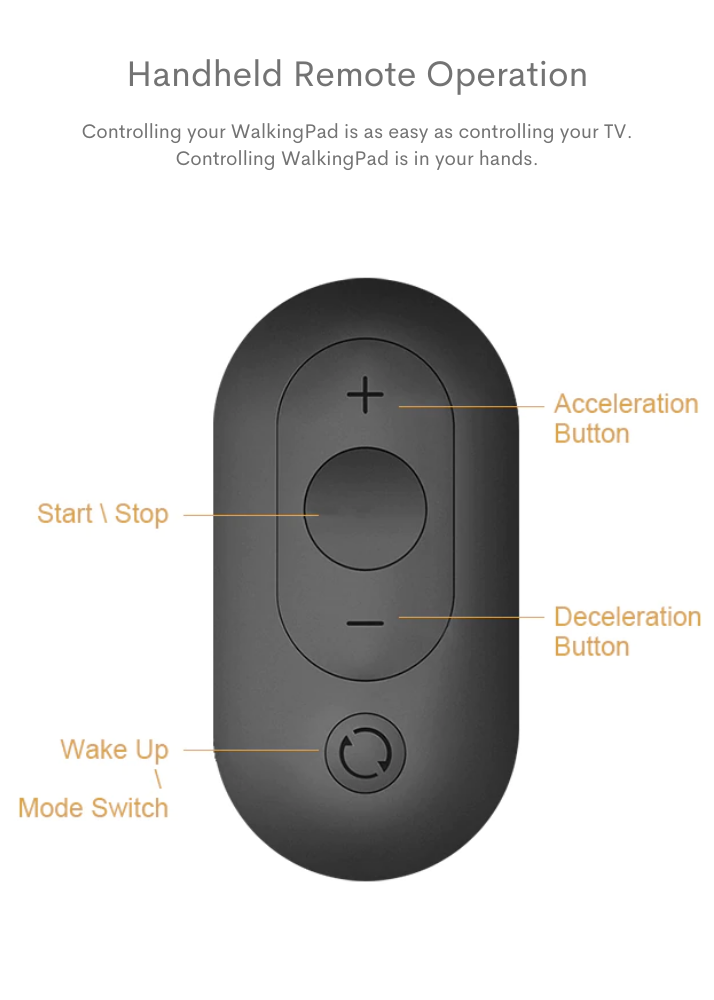 Treadmill with remote