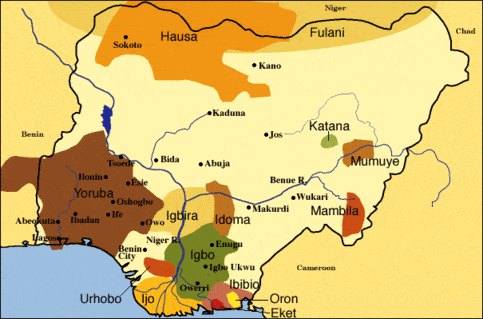 hausa language map