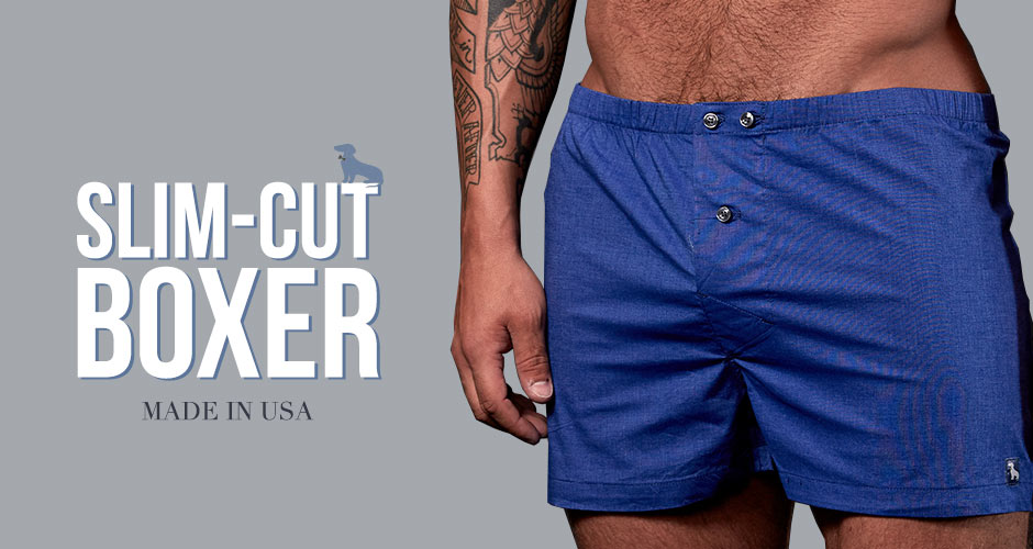 Boxers Made in USA, Slim Cut Boxer Shorts | Blade + Blue