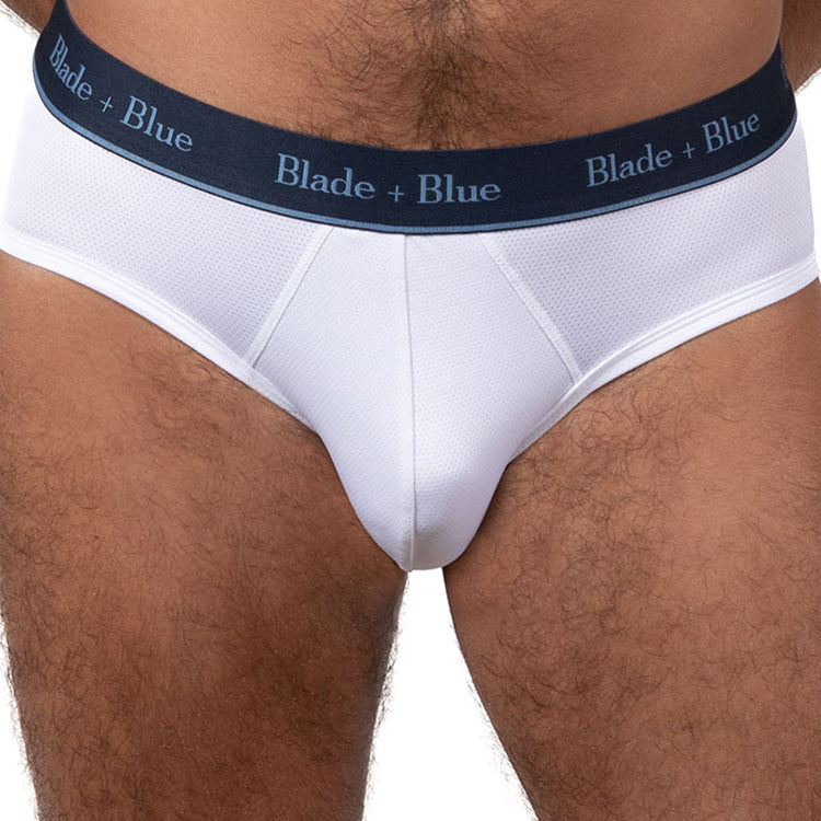 White Active Mesh Mini Trunk Underwear Mens - Made In USA – Blade + Blue