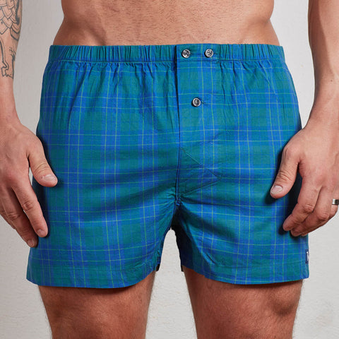 Green Buffalo Plaid Boxer Short Made in USA underwear – Blade + Blue