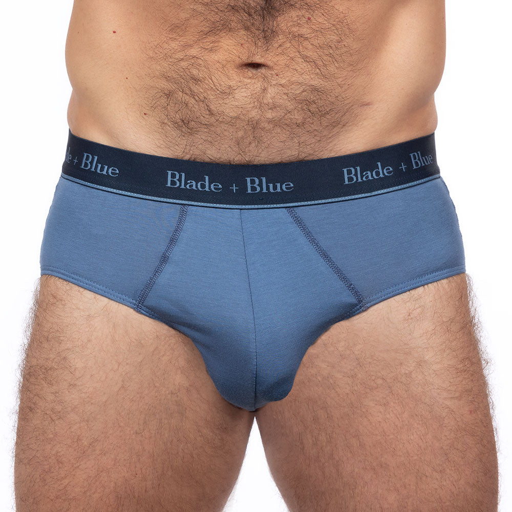 Nombrar embrague Onza Mens Navy Blue Brief Underwear Made in USA – Blade + Blue