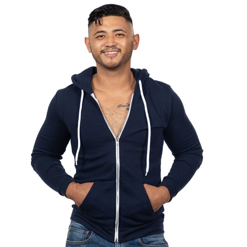 SEESEE FLEECE HOODIE JACKET NAVY XXL | labiela.com