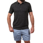 Charcoal Heather ECO Tri-Blend Jersey Polo - Made In USA