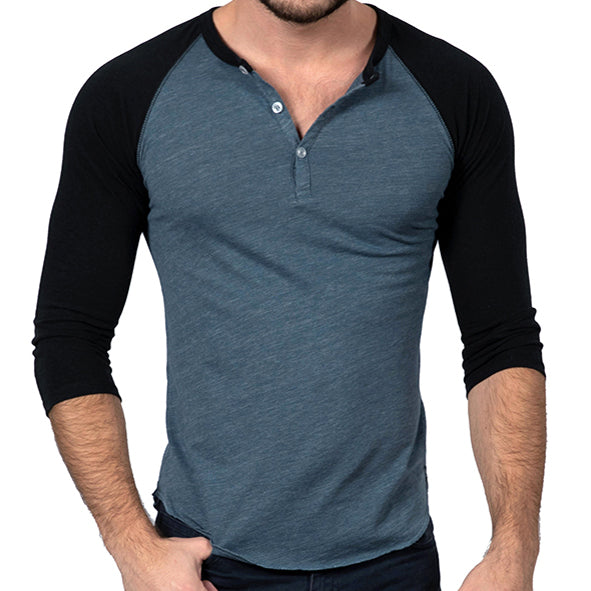 Henley Made in USA Long Sleeve For Men – Blade + Blue