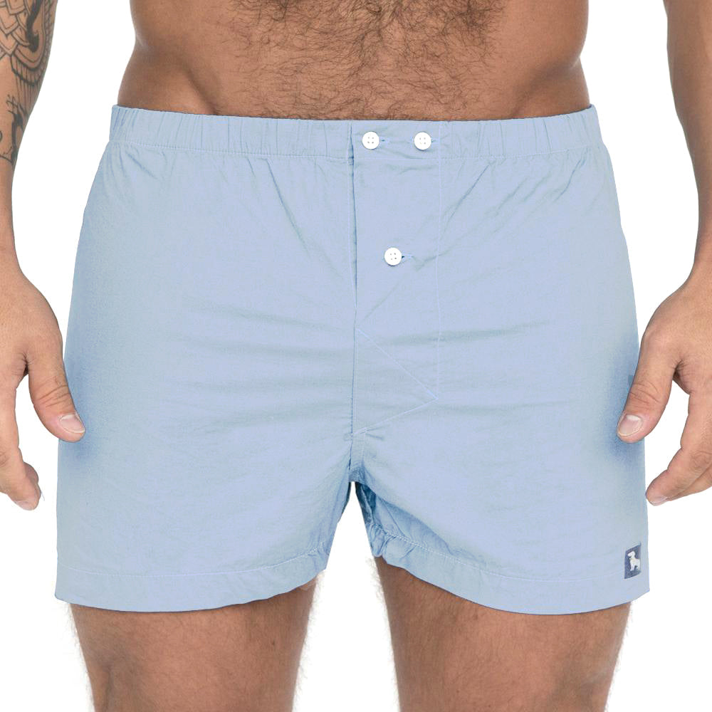 Bright Navy Blue Cotton Stretch Twill Shorts - Made in USA