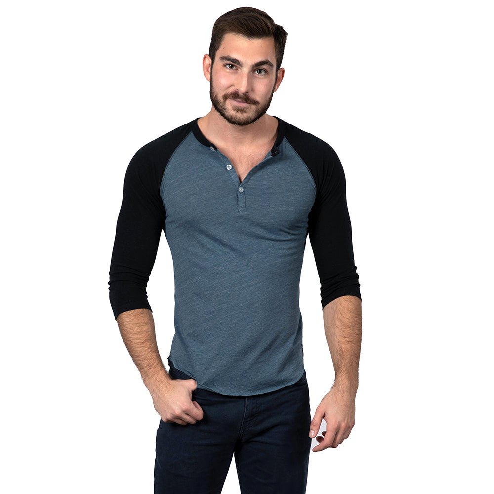 Henley Made in USA Long Sleeve For Men – Blade + Blue