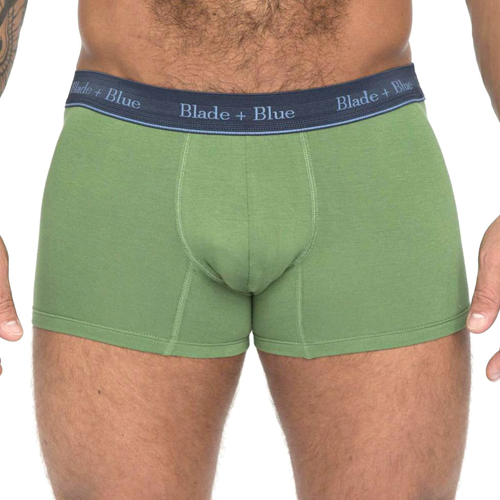 1900s Rib Long Boxer Briefs in Green