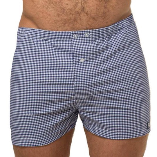 Slim Cut Boxer Shorts Made in USA Gingham Underwear – Blade + Blue