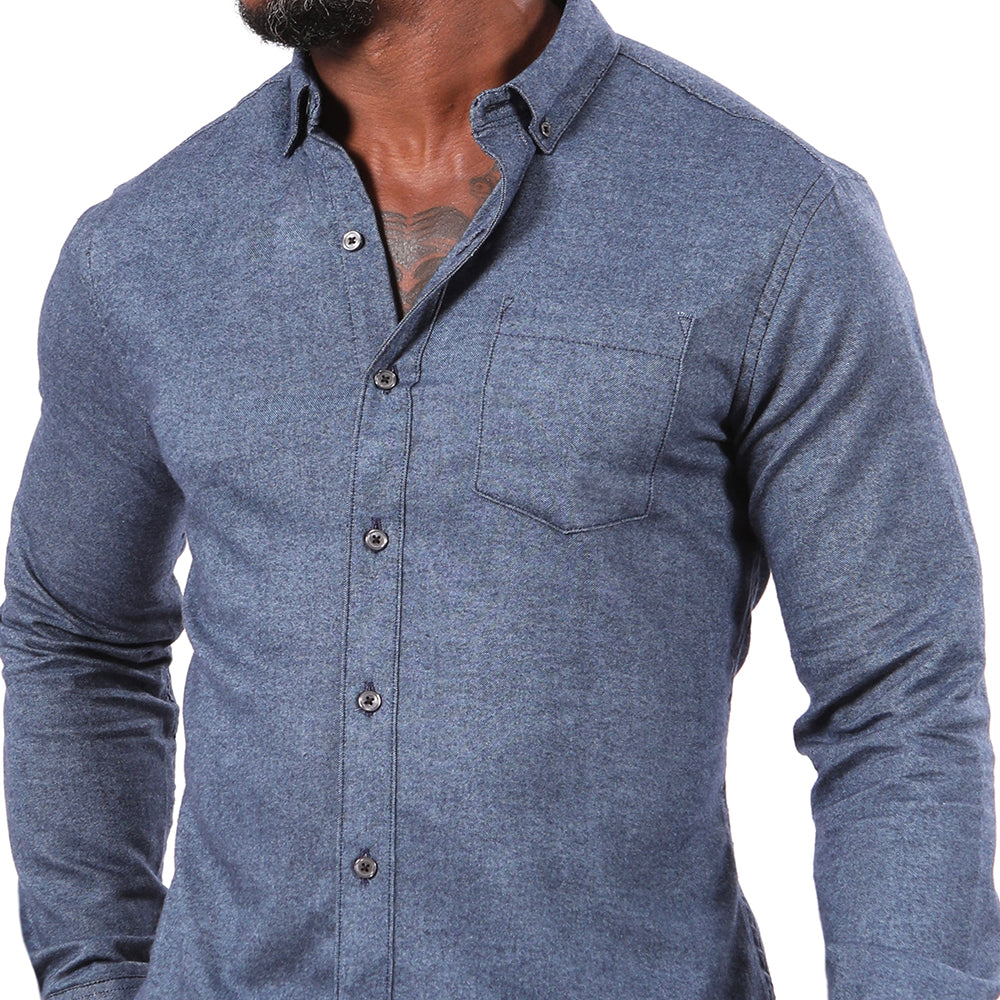 Fine Cotton Full Sleeve Formal Shirt For Men - Alice Blue - Ab-8167