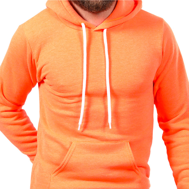 Bright Orange Hooded Sweatshirt Made in USA Long Sleeve For Men – Blade ...