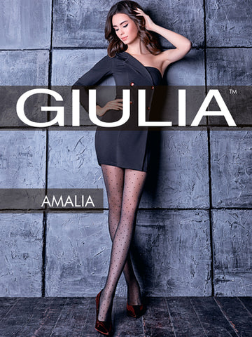 GIULIA SANTINA LUREX SIDE STRIPED PANTYHOSE TIGHTS 20 DEN 3 SIZES