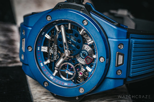 hublot blue luxury watch