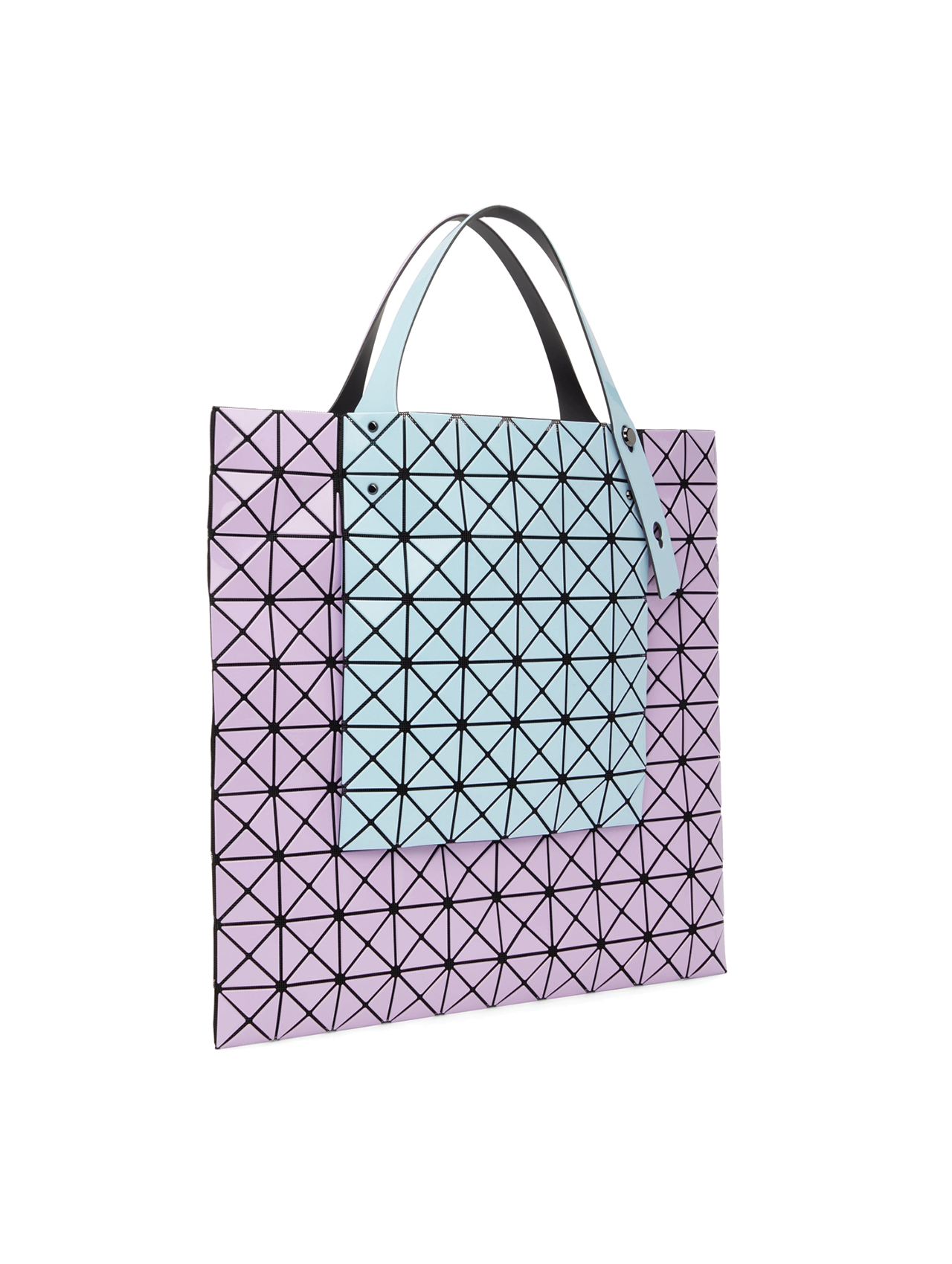 Bao Bao Issey Miyake Blue/Lavender Large Prism Kangaroo Tote