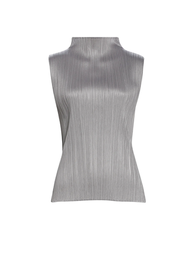 Pleats Please Issey Miyake White Mist Basics High Neck Top – SORRY