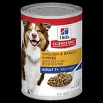 Hills Science Diet Adult 7+ Chicken & Barley Entree Can Wet Dog Food 370g
