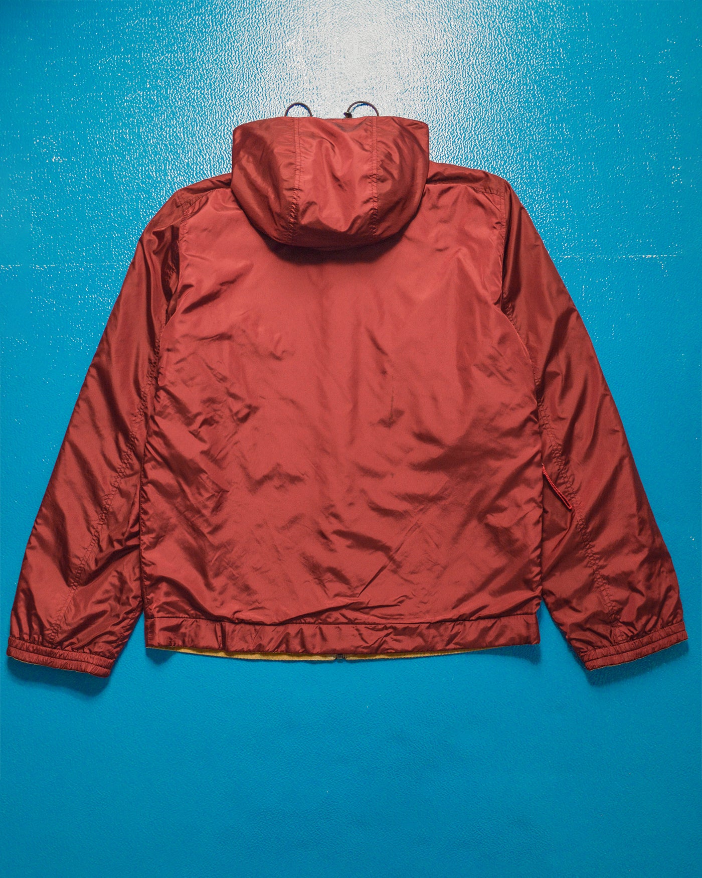 Sport Reversible Brown Corduroy Maroon Nylon Jacket (M)