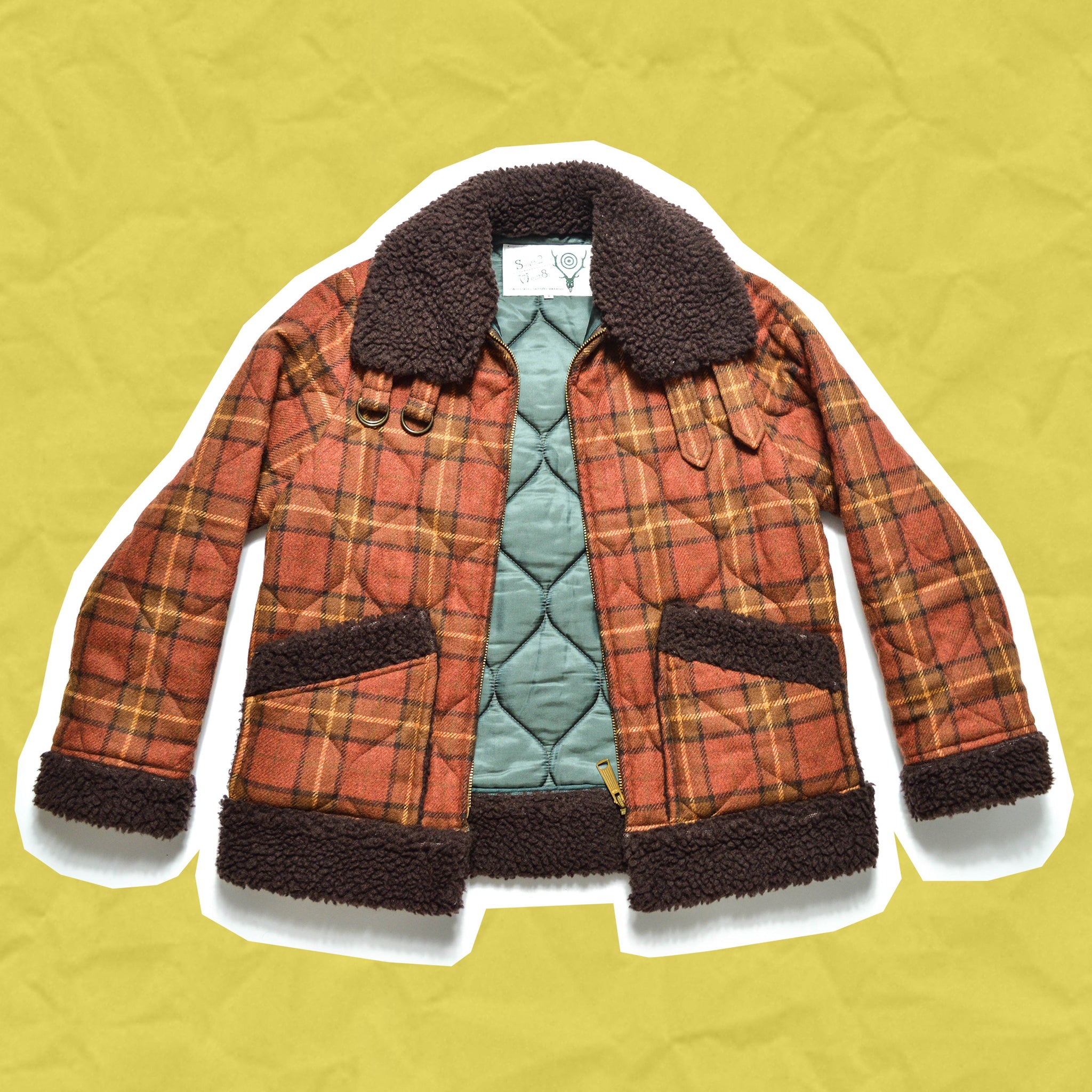 South2 West8 / S2W8 Boa Plaid Quilted Jacket (~S~) – shop.allenreji