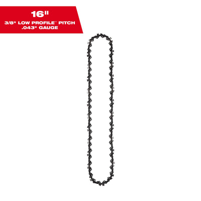 View 16" 3/8" LOW PROFILE™ Pitch, .043" Gauge Saw Chain