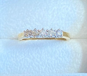 5 stone diamond ring second hand