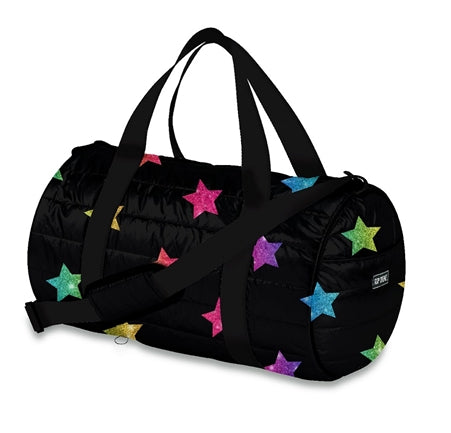 Top Trenz Black Puffer Tote with Midnight Star Strap Toytown