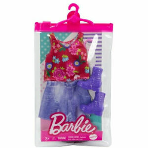 Barbie Fashion Pack with Clothes & Accessories for Doll, Butterfly Dress &  Tank (2 Outfits)
