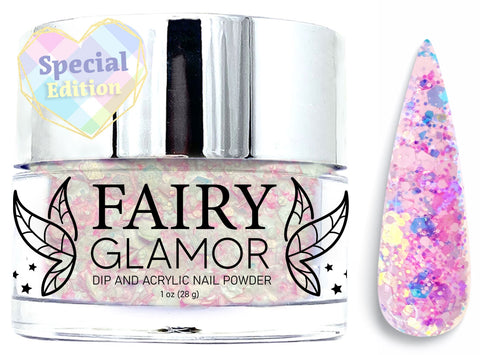 bunbun glitter dip nail powder pink