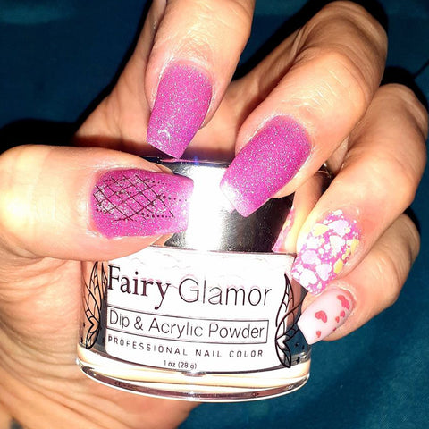 Pink Heart Dip Nail Powder