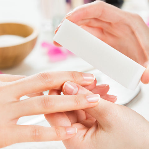 buffing dip powder nails for prep