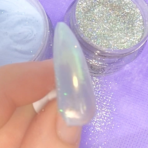 blue mermaid nail powder