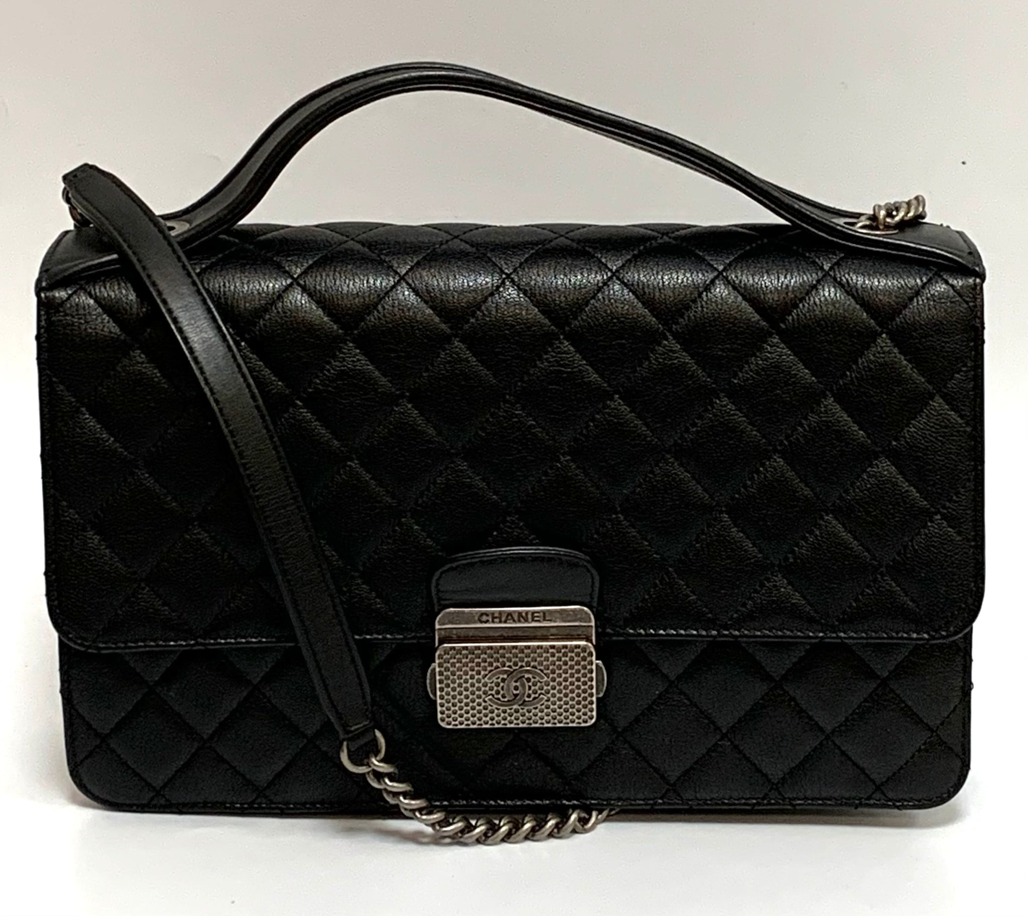 chanel cc university flap bag